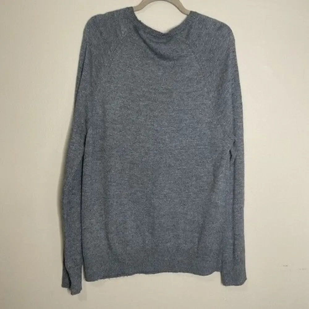 Banana Republic Grey Wool Blend Long Sleeve CrewNeck Sweater Men Size L Pullover